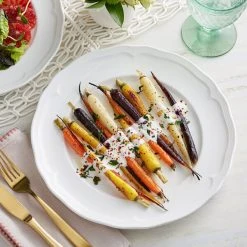 Sample - Acopa Condesa 12" Pearl White Scalloped Wide Rim Porcelain Plate