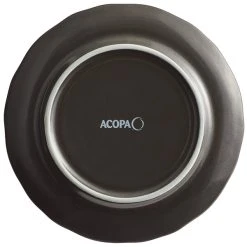 Sample - Acopa Condesa 6 1/2" Matte Finish Armor Gray Scalloped Wide Rim Porcelain Plate -Acopa Sales 2221678