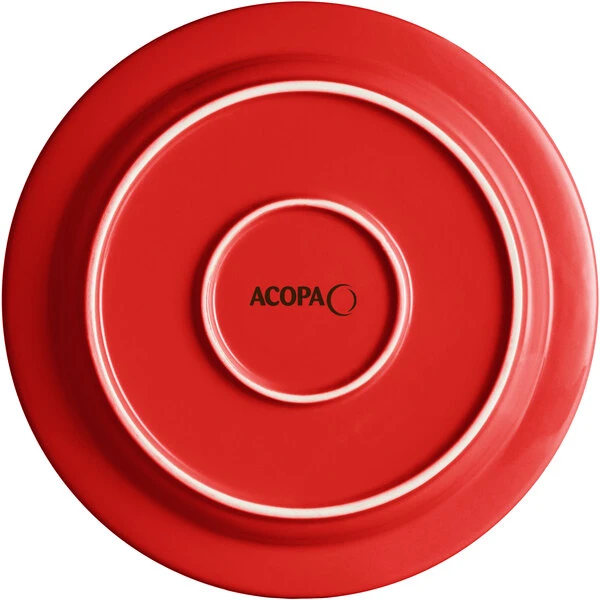 Sample - Acopa Capri 9" Passion Fruit Red Stoneware Plate 3 Sample - Acopa Capri 9" Passion Fruit Red Stoneware Plate - Image 3