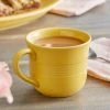 Acopa Capri 8 Oz. Citrus Yellow Stoneware Cup - 12/Pack
