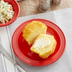 Acopa Capri 7" Passion Fruit Red Stoneware Plate - 24/Case