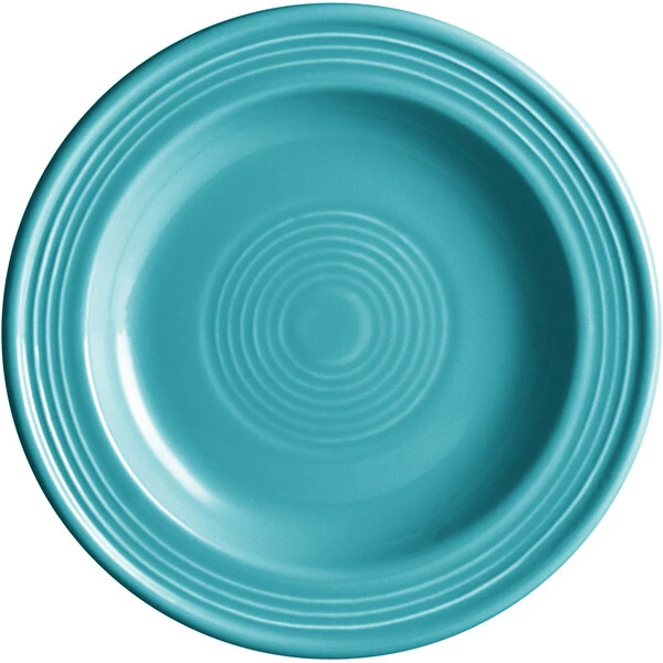 Acopa Capri 6 1/8" Caribbean Turquoise Stoneware Plate - 24/Case 2 Acopa Capri 6 1/8" Caribbean Turquoise Stoneware Plate - 24/Case - Image 2