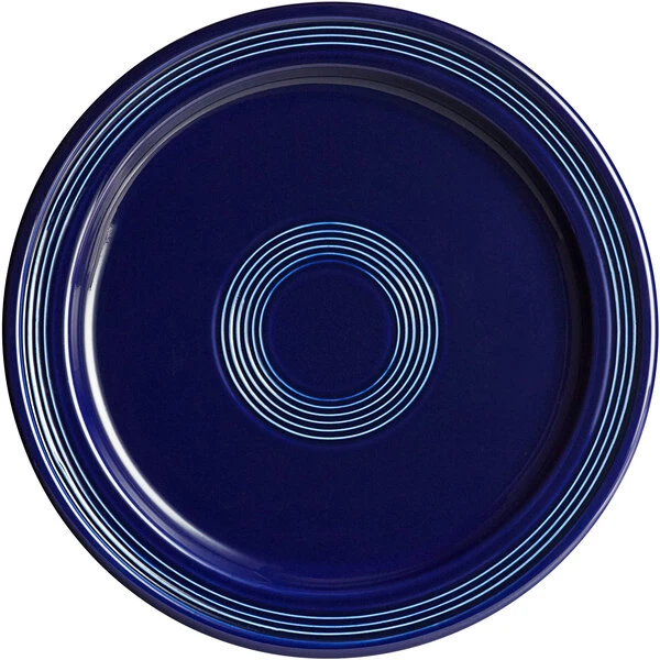 Sample - Acopa Capri 10" Deep Sea Cobalt Stoneware Plate 2 Sample - Acopa Capri 10" Deep Sea Cobalt Stoneware Plate - Image 2