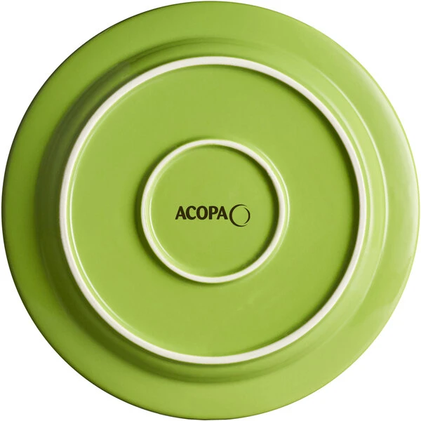 Sample - Acopa Capri 9" Bamboo Green Stoneware Plate 3 Sample - Acopa Capri 9" Bamboo Green Stoneware Plate - Image 3