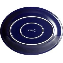 Sample - Acopa Capri 13 3/4" X 10 1/2" Deep Sea Cobalt Oval Stoneware Coupe Platter 7 Sample - Acopa Capri 13 3/4" X 10 1/2" Deep Sea Cobalt Oval Stoneware Coupe Platter -Acopa Sales 2223675
