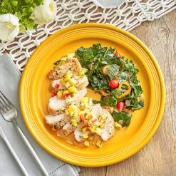 Sample - Acopa Capri 10" Mango Orange Stoneware Plate
