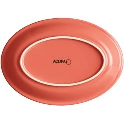 Sample - Acopa Capri 9 3/4" X 7" Coral Reef Oval Stoneware Coupe Platter 7 Sample - Acopa Capri 9 3/4" X 7" Coral Reef Oval Stoneware Coupe Platter -Acopa Sales 2223902