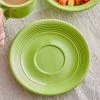 Acopa Capri 6" Bamboo Green Stoneware Saucer - 12/Pack