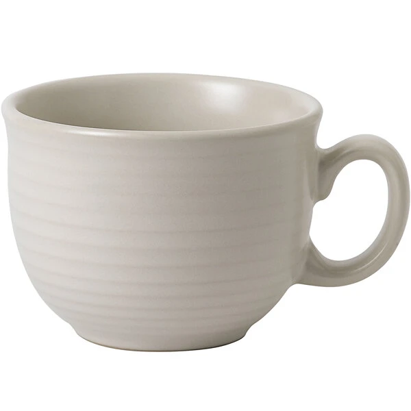 Dudson Evo 10 Oz. Matte Pearl Stoneware Cafe Au Lait Cup By Arc Cardinal - 36/Case 1 Dudson Evo 10 Oz. Matte Pearl Stoneware Cafe Au Lait Cup By Arc Cardinal - 36/Case
