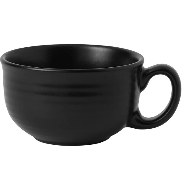 Dudson Evo 8 Oz. Matte Jet Black Stoneware Tea Cup By Arc Cardinal - 36/Case 1 Dudson Evo 8 Oz. Matte Jet Black Stoneware Tea Cup By Arc Cardinal - 36/Case
