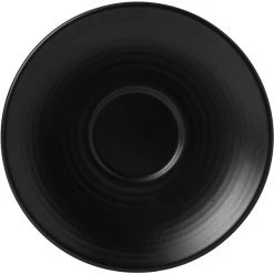 Dudson Evo 6 3/8" Matte Jet Black Stoneware Saucer By Arc Cardinal - 24/Case