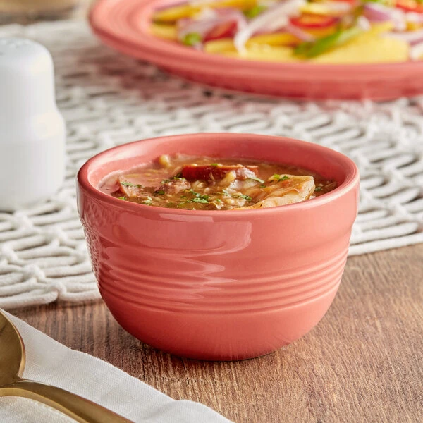 Acopa Capri 8 Oz. Coral Reef Stoneware Bouillon - 36/Case 1 Acopa Capri 8 Oz. Coral Reef Stoneware Bouillon - 36/Case
