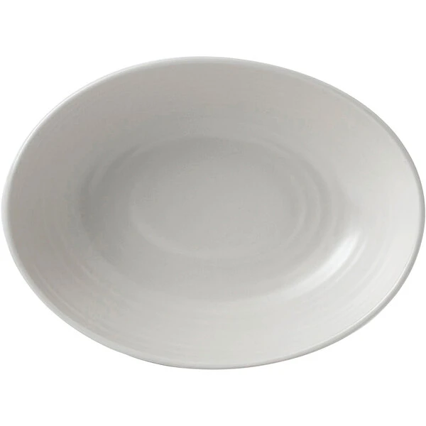 Dudson Evo 6 1/2" Matte Pearl Oval Stoneware Bowl By Arc Cardinal - 24/Case 2 Dudson Evo 6 1/2" Matte Pearl Oval Stoneware Bowl By Arc Cardinal - 24/Case - Image 2