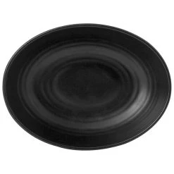 Alternative view of Dudson Evo 6 1/2" Matte Jet Oval Stoneware Bowl By Arc Cardinal - 24/Case