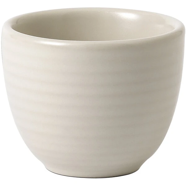 Dudson Evo 4 5/8" Matte Pearl Stoneware Taster Cup By Arc Cardinal - 48/Case 1 Dudson Evo 4 5/8" Matte Pearl Stoneware Taster Cup By Arc Cardinal - 48/Case