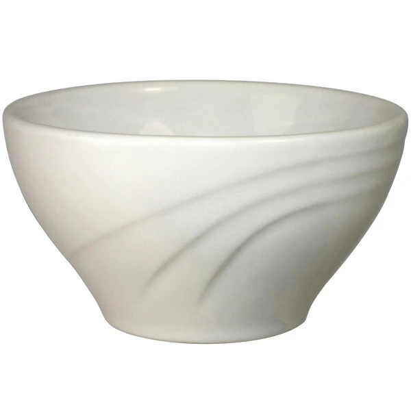 International Tableware York 6.5 Oz. Ivory (American White) Embossed Stoneware Bouillon - 36/Case 1 International Tableware York 6.5 Oz. Ivory (American White) Embossed Stoneware Bouillon - 36/Case