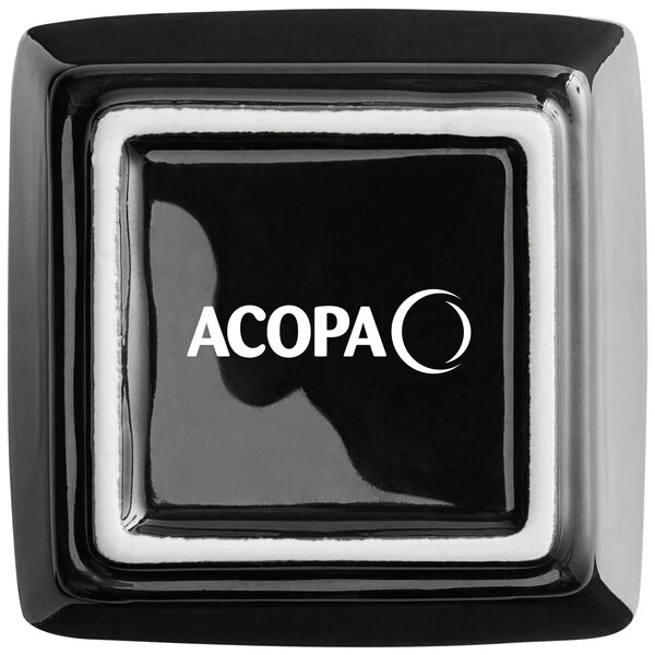 Acopa 4 Oz. Glossy Black Square Stoneware Sauce Cup - 36/Case 3 Acopa 4 Oz. Glossy Black Square Stoneware Sauce Cup - 36/Case - Image 3