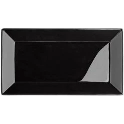 Acopa 13" X 7 1/4" Glossy Black Rectangular Stoneware Platter - 3/Pack 11 Acopa 13" X 7 1/4" Glossy Black Rectangular Stoneware Platter - 3/Pack -Acopa Sales 2236353
