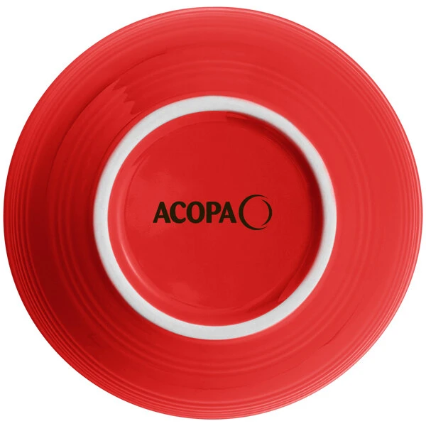 Acopa Capri 13 Oz. Passion Fruit Red Stoneware Nappie Bowl - 24/Case 3 Acopa Capri 13 Oz. Passion Fruit Red Stoneware Nappie Bowl - 24/Case - Image 3
