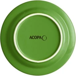 Acopa Capri 6 1/8" Palm Green Stoneware Plate - 12/Pack -Acopa Sales 2274387