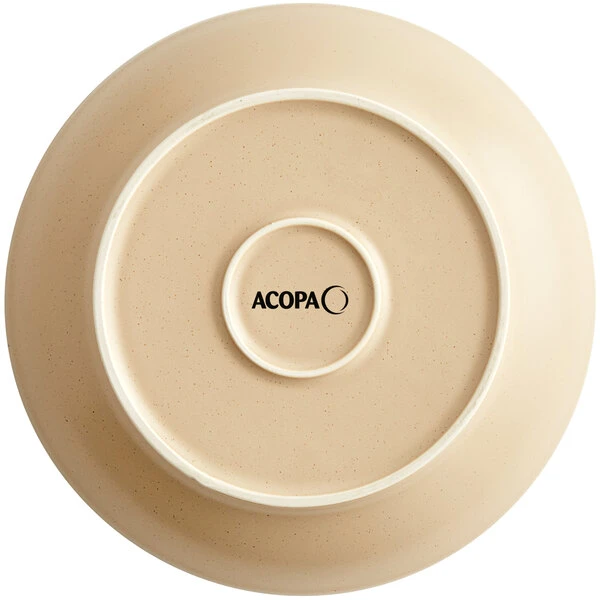 Acopa Embers 48 Oz. Harvest Tan Matte Stoneware Pasta Bowl - 6/Case 3 Acopa Embers 48 Oz. Harvest Tan Matte Stoneware Pasta Bowl - 6/Case - Image 3