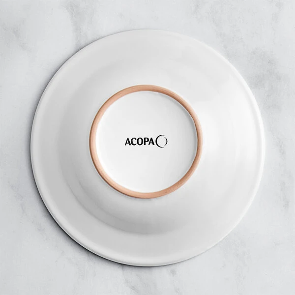 Acopa 10 Oz. Bright White Wide Rim Rolled Edge Rim Stoneware Soup And Pasta Bowl - 24/Case 3 Acopa 10 Oz. Bright White Wide Rim Rolled Edge Rim Stoneware Soup And Pasta Bowl - 24/Case - Image 3