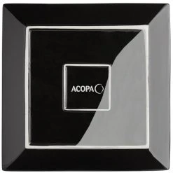 Acopa 11 1/4" Glossy Black Square Stoneware Plate - 6/Case -Acopa Sales 2304206