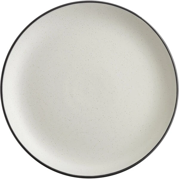 Acopa Embers 10 3/4" Grey Matte Coupe Stoneware Plate - 12/Case 2 Acopa Embers 10 3/4" Grey Matte Coupe Stoneware Plate - 12/Case - Image 2