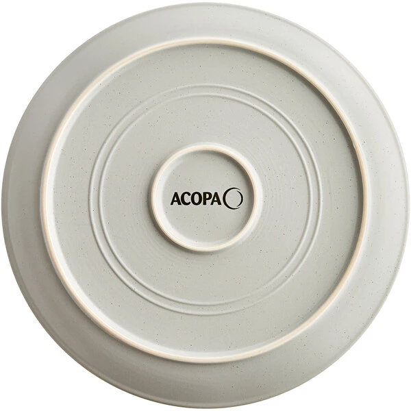Sample - Acopa Embers 10 3/4" Grey Matte Coupe Stoneware Plate 3 Sample - Acopa Embers 10 3/4" Grey Matte Coupe Stoneware Plate - Image 3