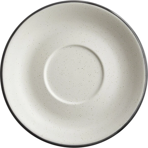 Acopa Embers 5 1/2" Grey Matte Stoneware Saucer - 24/Case 2 Acopa Embers 5 1/2" Grey Matte Stoneware Saucer - 24/Case - Image 2