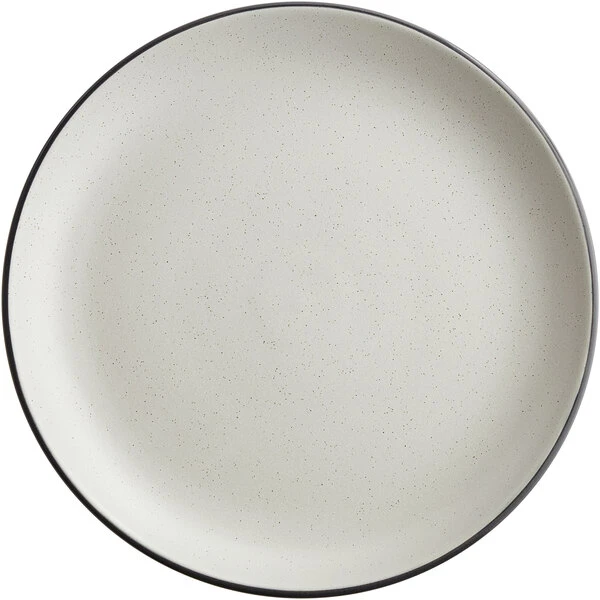 Sample - Acopa Embers 9 1/2" Grey Matte Coupe Stoneware Plate 2 Sample - Acopa Embers 9 1/2" Grey Matte Coupe Stoneware Plate - Image 2
