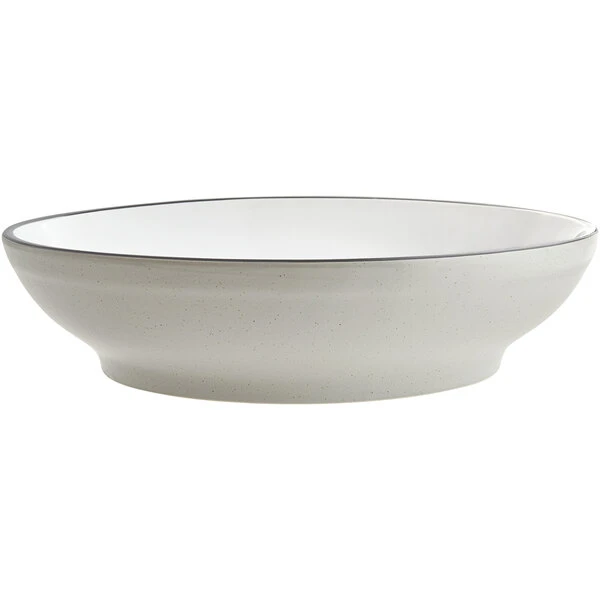 Sample - Acopa Embers 48 Oz. Grey Matte Stoneware Pasta Bowl 2 Sample - Acopa Embers 48 Oz. Grey Matte Stoneware Pasta Bowl - Image 2