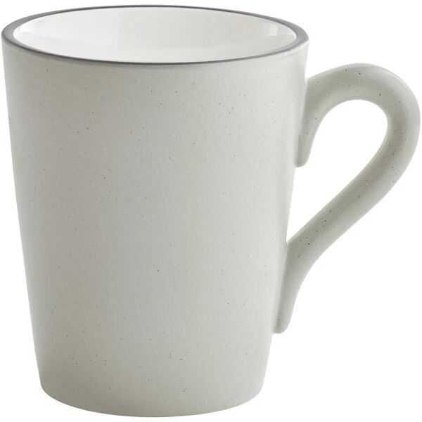Acopa Embers 12 Oz. Grey Matte Stoneware Mug - 24/Case 2 Acopa Embers 12 Oz. Grey Matte Stoneware Mug - 24/Case - Image 2
