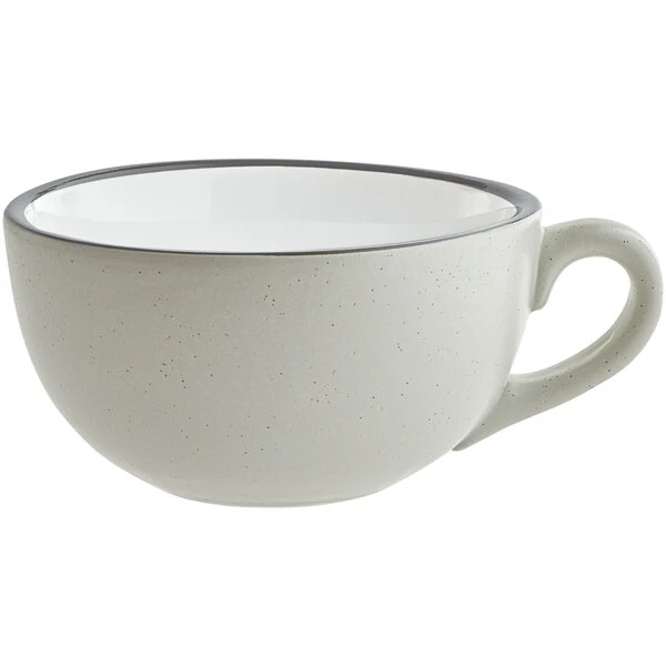 Acopa Embers 12 Oz. Grey Matte Stoneware Cup - 24/Case 2 Acopa Embers 12 Oz. Grey Matte Stoneware Cup - 24/Case - Image 2