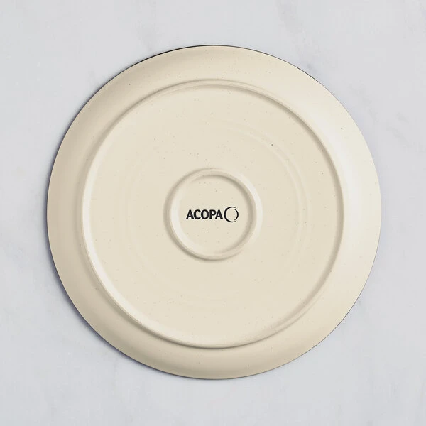 Acopa Embers 10 3/4" Cream White Matte Coupe Stoneware Plate - 12/Case 3 Acopa Embers 10 3/4" Cream White Matte Coupe Stoneware Plate - 12/Case - Image 3