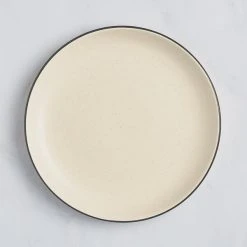 Alternative view of Sample - Acopa Embers 10 3/4" Cream White Matte Coupe Stoneware Plate