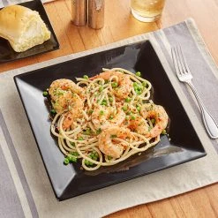 Sample - Acopa 10" Glossy Black Square Stoneware Plate
