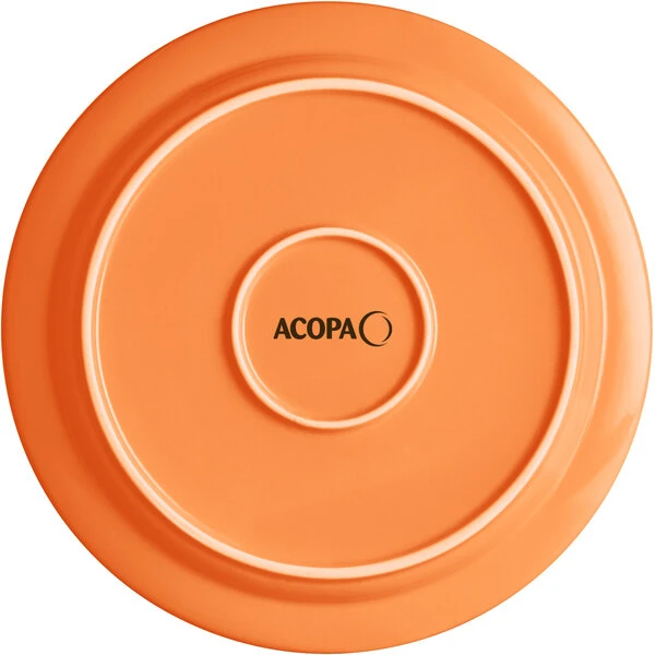 Sample- Acopa Capri 10" Valencia Orange Stoneware Plate 3 Sample- Acopa Capri 10" Valencia Orange Stoneware Plate - Image 3