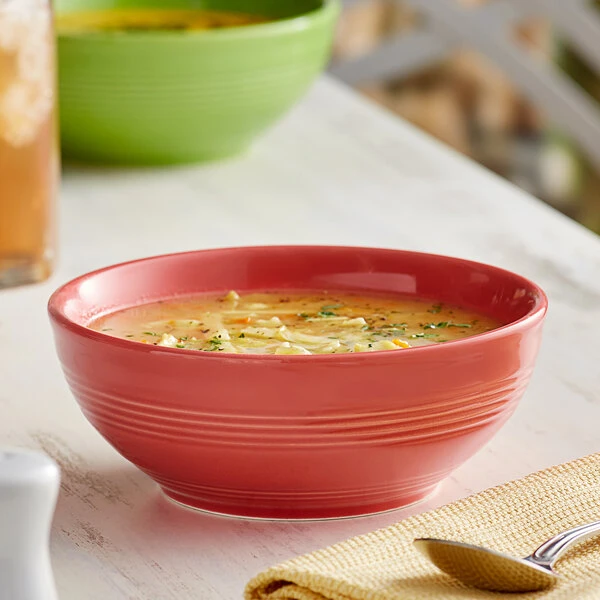 Sample - Acopa Capri 19 Oz. Coral Reef Stoneware Bistro Bowl 1 Sample - Acopa Capri 19 Oz. Coral Reef Stoneware Bistro Bowl