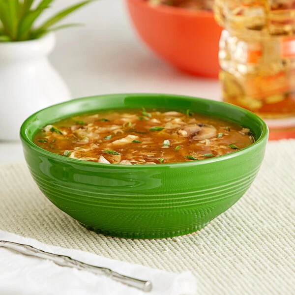 Sample - Acopa Capri 19 Oz. Palm Green Stoneware Bistro Bowl 1 Sample - Acopa Capri 19 Oz. Palm Green Stoneware Bistro Bowl