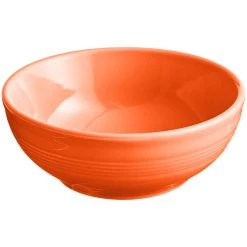 Alternative view of Sample - Acopa Capri 19 Oz. Valencia Orange Stoneware Bistro Bowl