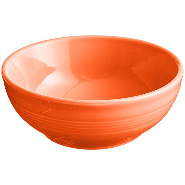 Sample - Acopa Capri 19 Oz. Valencia Orange Stoneware Bistro Bowl 2 Sample - Acopa Capri 19 Oz. Valencia Orange Stoneware Bistro Bowl - Image 2