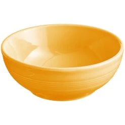 Alternative view of Sample - Acopa Capri 19 Oz. Mango Orange Stoneware Bistro Bowl
