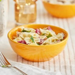 Sample - Acopa Capri 19 Oz. Mango Orange Stoneware Bistro Bowl