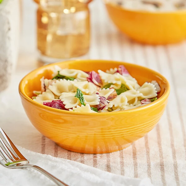 Sample - Acopa Capri 19 Oz. Mango Orange Stoneware Bistro Bowl 1 Sample - Acopa Capri 19 Oz. Mango Orange Stoneware Bistro Bowl