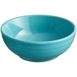 Alternative view of Sample - Acopa Capri 19 Oz. Caribbean Turquoise Stoneware Bistro Bowl
