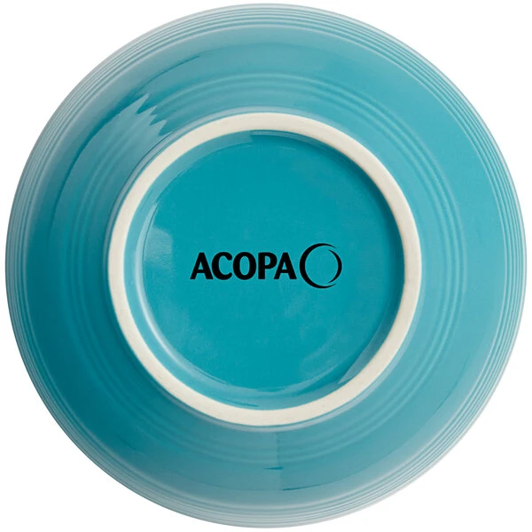 Sample - Acopa Capri 19 Oz. Caribbean Turquoise Stoneware Bistro Bowl 3 Sample - Acopa Capri 19 Oz. Caribbean Turquoise Stoneware Bistro Bowl - Image 3