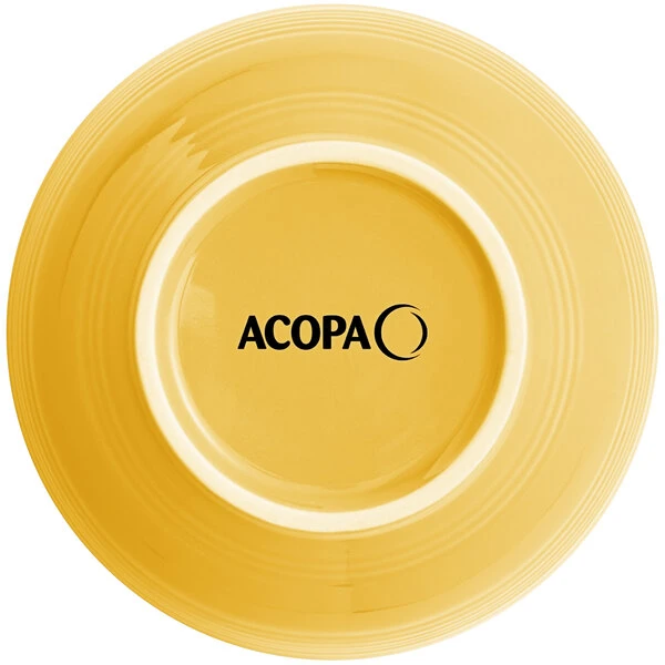 Sample - Acopa Capri 19 Oz. Citrus Yellow Stoneware Bistro Bowl 3 Sample - Acopa Capri 19 Oz. Citrus Yellow Stoneware Bistro Bowl - Image 3