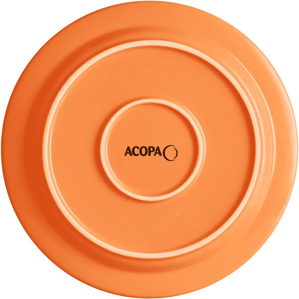Sample - Acopa Capri 9" Valencia Orange Stoneware Plate 3 Sample - Acopa Capri 9" Valencia Orange Stoneware Plate - Image 3