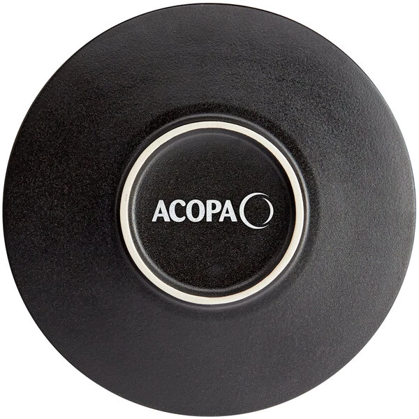 Sample - Acopa Heika 11" Black Matte Textured Coupe Stoneware Plate 3 Sample - Acopa Heika 11" Black Matte Textured Coupe Stoneware Plate - Image 3